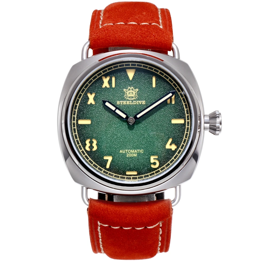 

STEELDIVE 1936 Unique Californian Dive Watch 200m Sapphire Crystal Automatic Watches Men Self Wind 42mm Polish Steel Watch Man