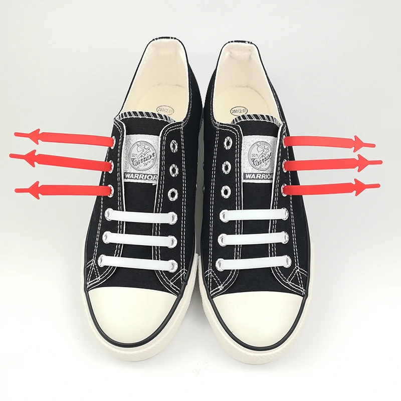 12 stücke Elastische Keine Krawatte Schnürsenkel Faul Flache