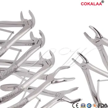 

7pcs / set Children Stainless Steel Toothpaste Tooth Extraction Pliers Orthodontic Kit Dental Lab Instruments Dental Tools