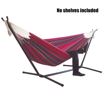 

200x150cm Outdoor Camping Stripe For Bedroom Foldable Portable Home Indoor Sleeping Canvas Hammock Garden Without Stand Hanging