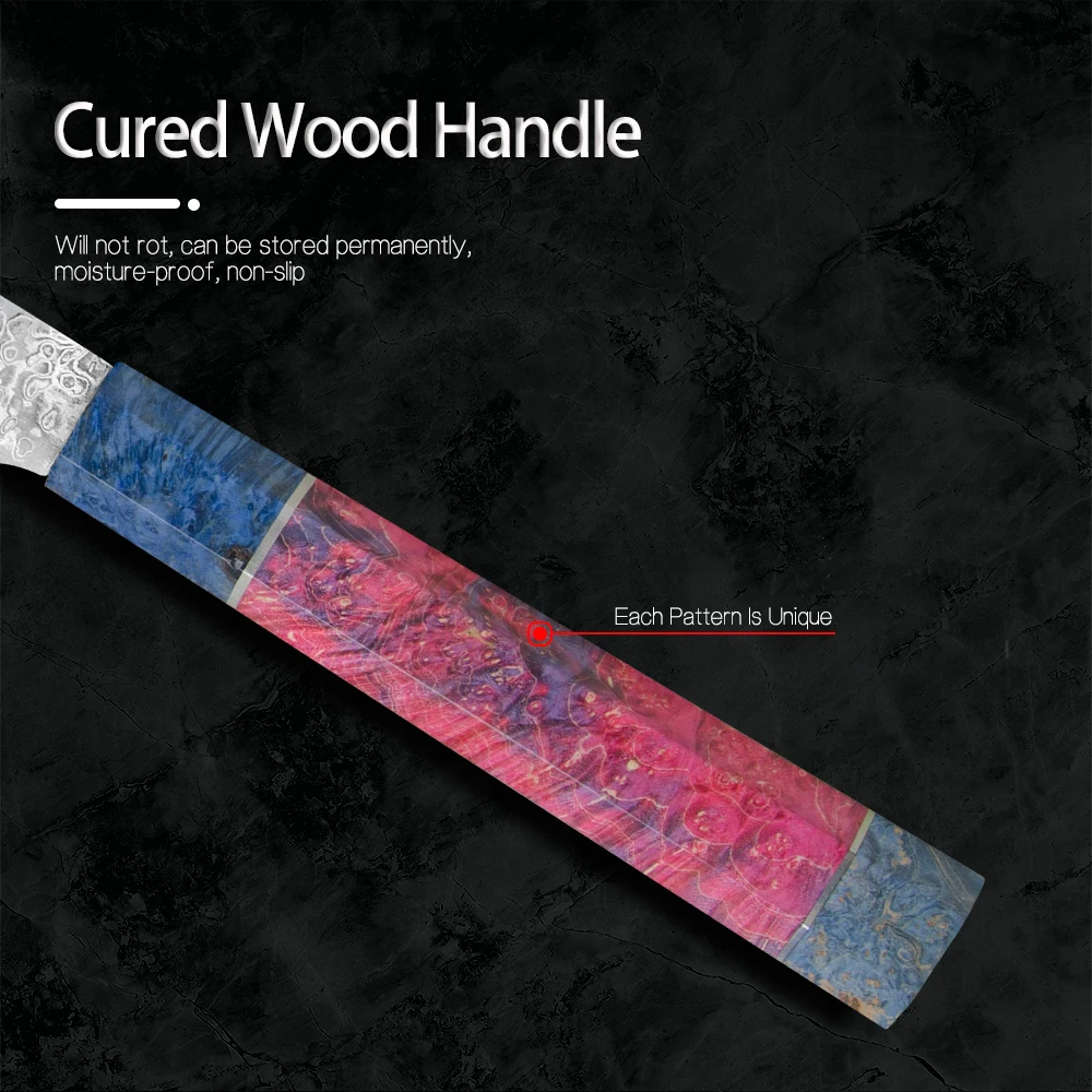大马士革八角稳定木柄方头8寸祥云纹料理刀详情页_07