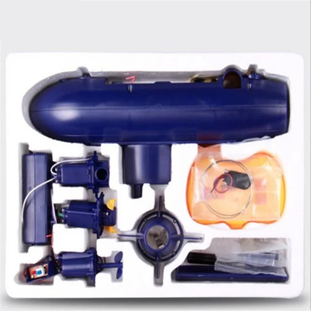 Interactive DIY Assembly Electric RC Submarine Toy 30.5CM STEM Science Education Remote Control Submarine Boat water Toy 4