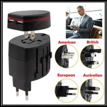 Двойной USB разъем для преобразования Global Pass многофункциональный дорожный конвертер Международный Универсальный дорожный штекер зарядное устройство