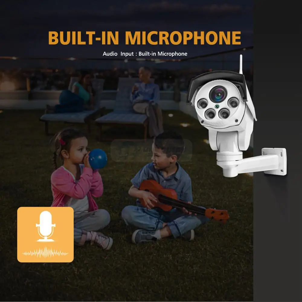  Wifi PTZ IP Camera 5MP Super HD 5X 10X Optical Zoom Audio Wireless PTZ Cam Bullet Outdoor 50m IR Vi