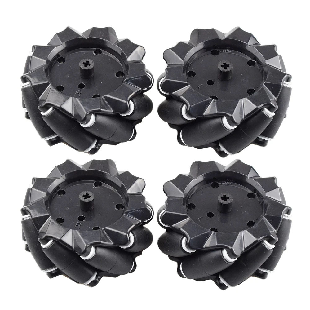 2 Pares De Ruedas Mecanum De 48 Mm Para Robots Y Coches Teledirigidos | Accesorios De Bricolaje Para Movimientos Omnidireccionales | Ideales Para Proyectos De Robótica Educativa