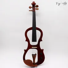 Тихая скрипка полный Размеры 4/4 твердой древесины клена тела гриф из красного дерева с аксессуар с бесплатным ABS пластиковый жесткий чехол