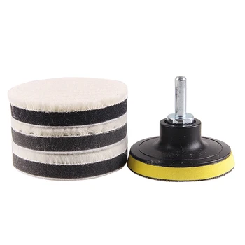 

Car Polishing Sponge Glass Plastic Polishing Wheel Pure Wool Car Beauty Waxing Tray Kit