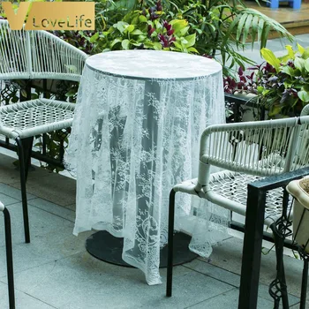 

Wedding Table Runner White Lace Table Runner Floral Table Cloth Boho Table Cover Home Textile Halloween Christmas Decoration