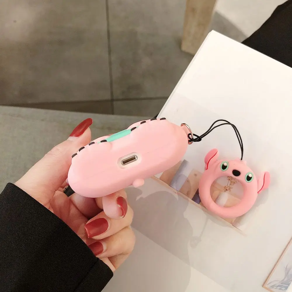 Мягкий чехол для наушников с милым рисунком для Apple AirPods Pro, bluetooth-гарнитура, силиконовый чехол, кольцевой ремешок для наушников Airpods 3