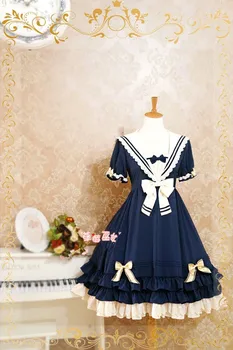 

Hot Sale Summer Naval Academy Style Original Lolita Fairy Princess Diary Cosplay Costumes Halloween/Christmas Party Show XS-3XL