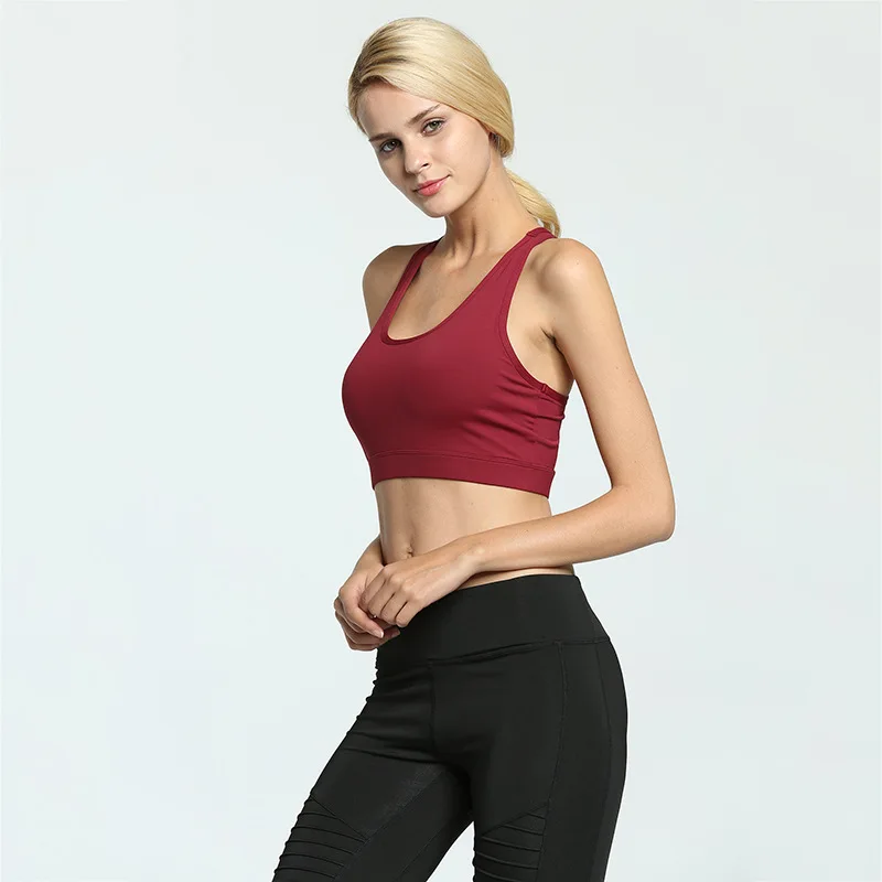 Стиль для бега ударопрочные спортивные задняя застежка для нижнего Портативный карман для мобильного телефона для йоги, бега, спортивный бюстгальтер Для женщин