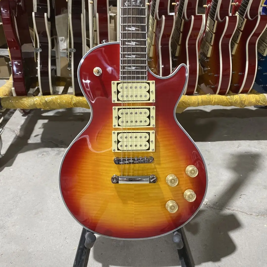 Ace Frehley под заказ электрическая гитара Винтаж Sunburst Цвет хамбакер пикапы красное