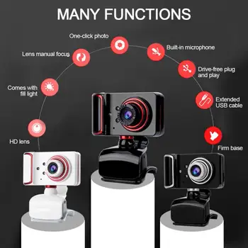 

USB 2.0 HD Webcam Camera Web Cam with Mic For Computer PC Laptop Desktop 2020