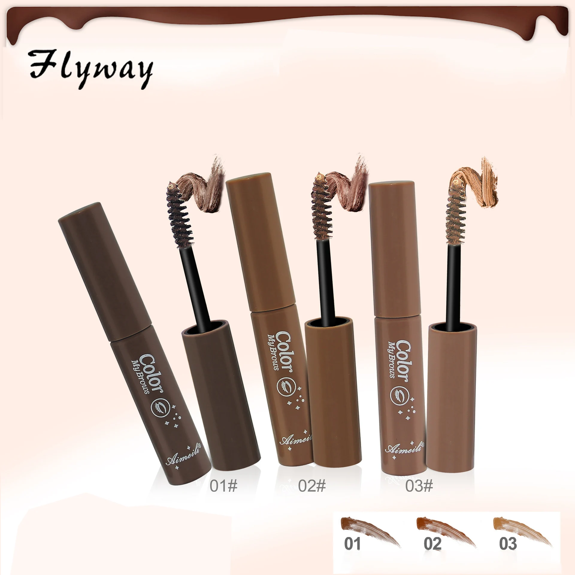 Стойкая водостойкая 3 цвета Тушь для бровей крем Макияжа beauty Comstic инструменты с