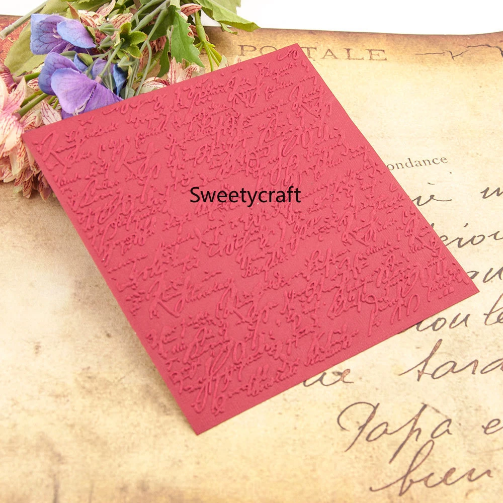 Embossing Folder 2022 New Words Scrapbooking Plastic Embosser Folders