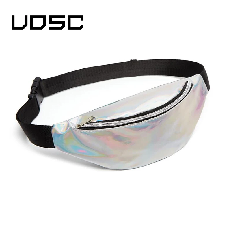 UOSC 2019 новая голографическая поясная сумка для женщин розовая Золотая черная