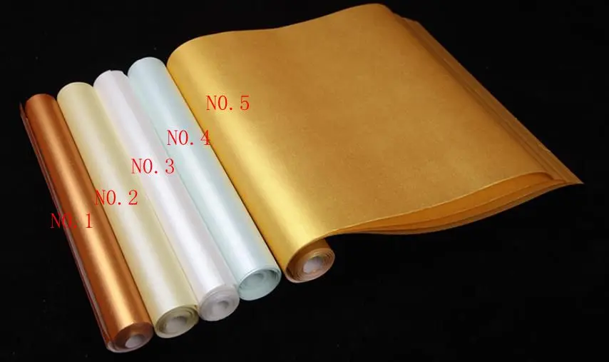 5pc Handmade Mud Gold Rice Xuan Paper Ink Brush Calligraphy Painting