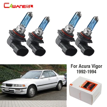 

Cawanerl 4 Pieces 100W Headlight Halogen Bulb 4300K Warm White 12V For Acura Vigor 1992-1994 Car Light Headlamp High Low Beam