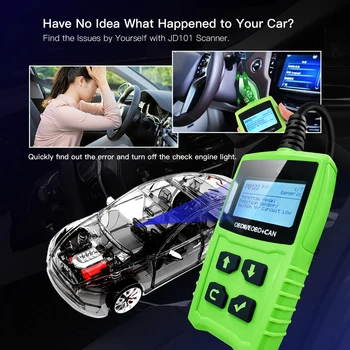 

JD101 Fault Detector Code Readers Engine Scanner Tool High-definition Screen Display OBD2 Scanner