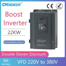 Frequenz von 220V zu 380V 3 phase VFD Variable Frequency Drive Converter für 22kw(30HP) motor Speed Control Frequency Inverter