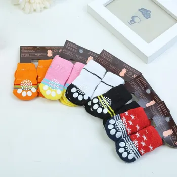 

Fashion Cartoon Cute Pet Socks Soft Comfortable Cotton Knits Socks Shoes Anti-slip Socks for Dogs Thick Warm Boot Socks S/ M /L