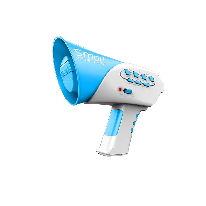 Детская светящаяся игрушка громкоговоритель смешной многоканальный голосовой чейнджер креативная забавная головоломка ручной громкоговоритель образование Веселые подарки - Цвет: Синий