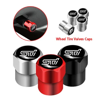 

4Pcs STI Logo Aluminum Car Tire Wheel Valve Stem Caps For Subaru Legacy Impreza Forester Mpreza Tribeca XV BRZ WRX Ascent
