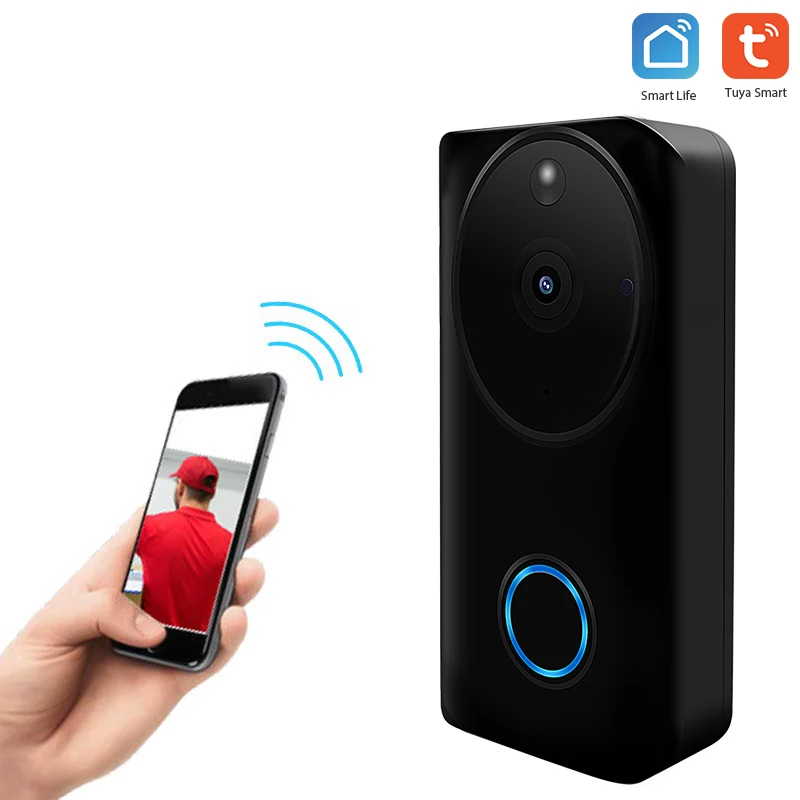 

Smart Wifi Doorbell Wireless Video Intercom Camera Night Vision Pir Motion Sensor tuya smart life App Battery not include