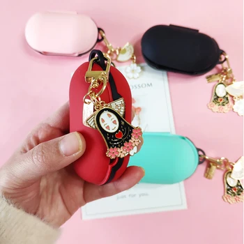 

Silicon Cover for Samsung Galaxy Buds Buds+ Plus 2020 Case Bluetooth Wireless Headphone Charging Box Cover Skin Decor Keyring