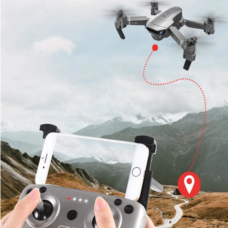 4K/1080P Anti-Shake Zoom Aerial Photography WiFI APP Control RC Drone 5G GPS Follow Me/Return Fixed point surround RC Helicopter