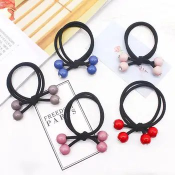 

1000pcs Multicolor Pearls Hair Holders Rubber Bands Elastic Hair Bands Girl Women Ponytail Tie Gum