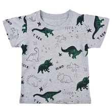 Импортные товары,, г. В европейском и американском стиле, новая стильная футболка с короткими рукавами с принтом динозавра, с изображением животных, для больших мальчиков EBay, Лидер продаж