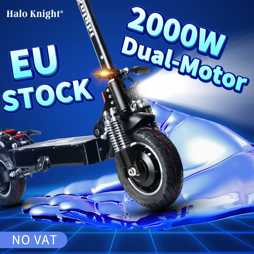 Halo Knight T104 2000W 70km/h EU Stock Electric Scooter With 25km/h Speed Limit Dual Motor Adult Powerful Motorcycle Escooter | Спорт и