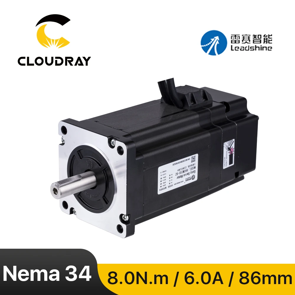 Шаговый двигатель Leadshine Nema 34 (86CME85-BZ) с замкнутым контуром 8 нм 6 0 а кодировщиком