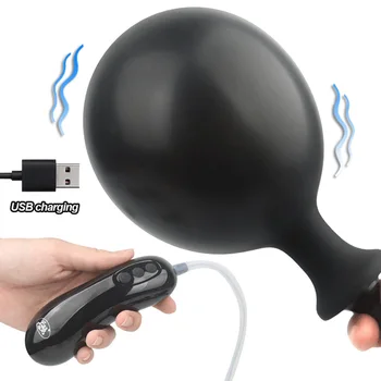 Electric Inflatable Anal Vibrator Large Dildo Vagina Expander Big Vibrating Butt Plug Anal Dilator Prostate Massager Sex Shop 1