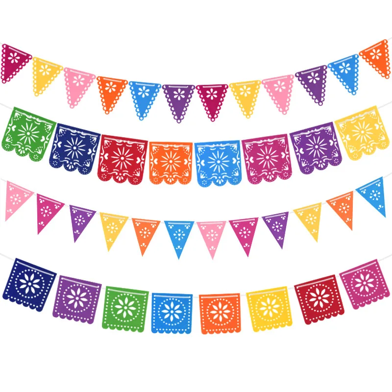 Pinata Themed Party Mexican Banner Garland Flag For Wedding Party Decoration Colorful Summer Birthday 1pc