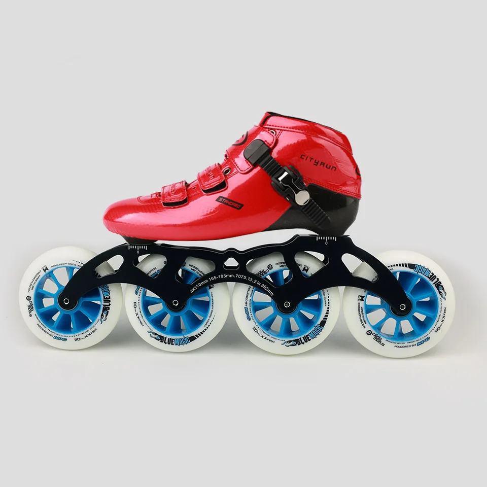JK Cityrun профессиональная скорость роликовые коньки углеродного волокна ботинки MPC колеса гоночные скоростные катания обувь Роликовые SH66 - Цвет: option 6