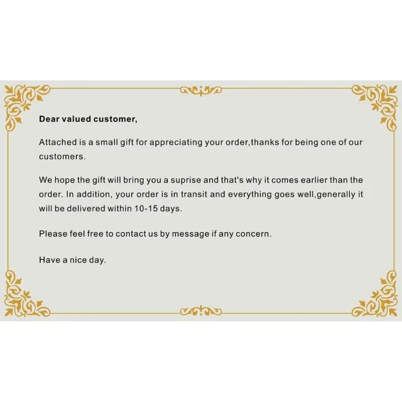 

1pc Card Folding Message Card with Business Greeting Word Amazon Card