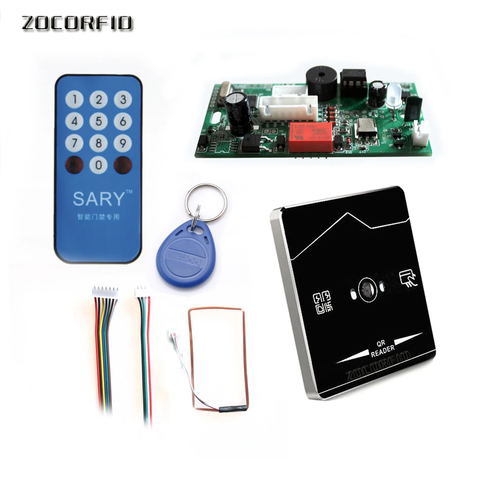 Система контроля доступа к электромагнитным картам 125 кГц и QR-коду, сканер QR-кода + плата контроля доступа