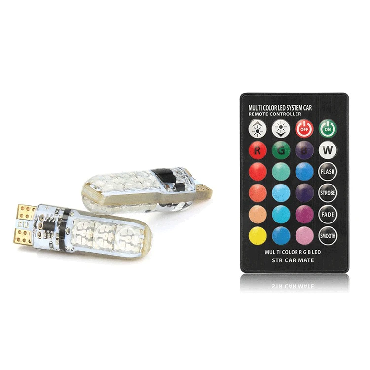 T10 RGB W5W светодиодный 194 168 5050 SMD автомобильный купольный светильник для чтения