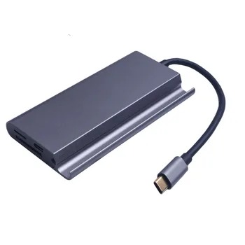 

Elistooop Converter USB C Multifunction Adapter Type-C to HDMI + 3 Port USB + TF Card Reader for Macbook Phone