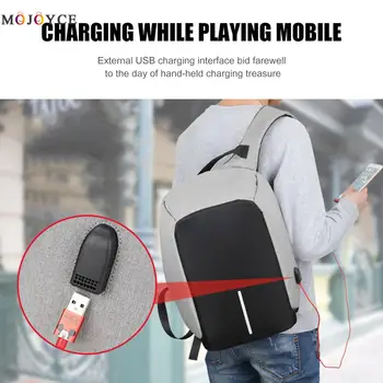 

USB Charging Anti-theft Backpack Outdoor Travel Phone Laptop School Bag