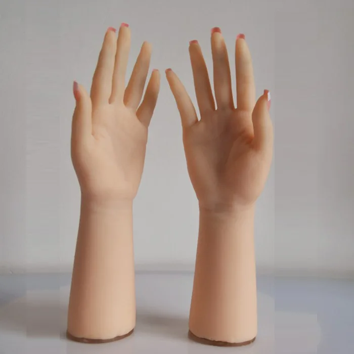 

Real Person Reverse Mould Hand Mold-Shape Flesh Color Ruddy Line Bone Activity Silica Gel Hand Mold Model Women's Fake Hand Mold
