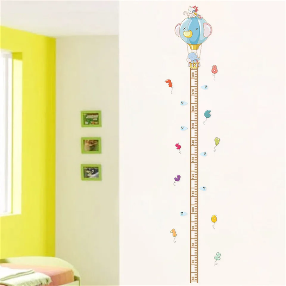 

Cartoon Elephant Height Measure Wall Stickers Height Growth Chart Decal Decor for Kid Room Nursery Living Room Decoration Poster