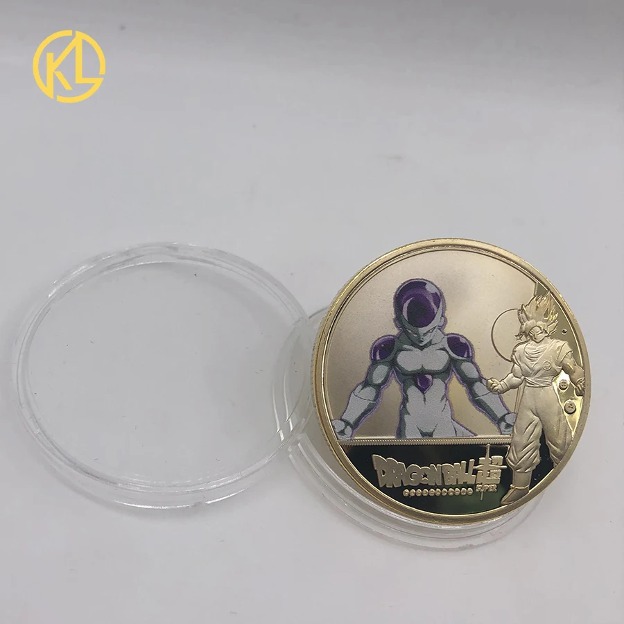 Лидер продаж Dragon Ball Z Kuririn Goku Bejita позолоченные монеты коллекционные товары японские монеты подарок Прямая поставка