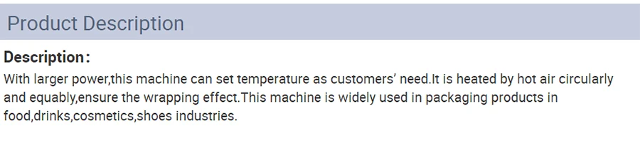 Máquina termocontraíble automática ZONESUN BS4525