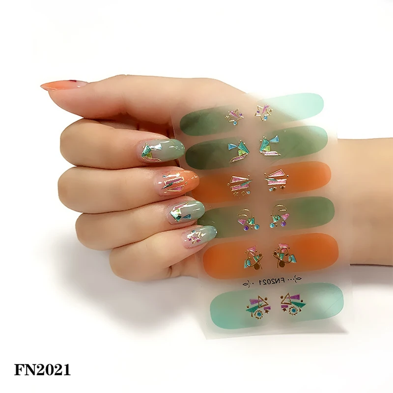 

3D crystal glass nail polish stickers ins net red nail stickers Xiaohongshu recommended nail stickers nail full stickers