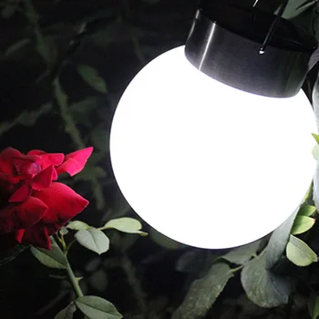 

Outdoor Solar Spherical Hanging Lamp Waterproof LED Stainless Steel Garden Landscape Lights Decorative Lights 1PCS _WK