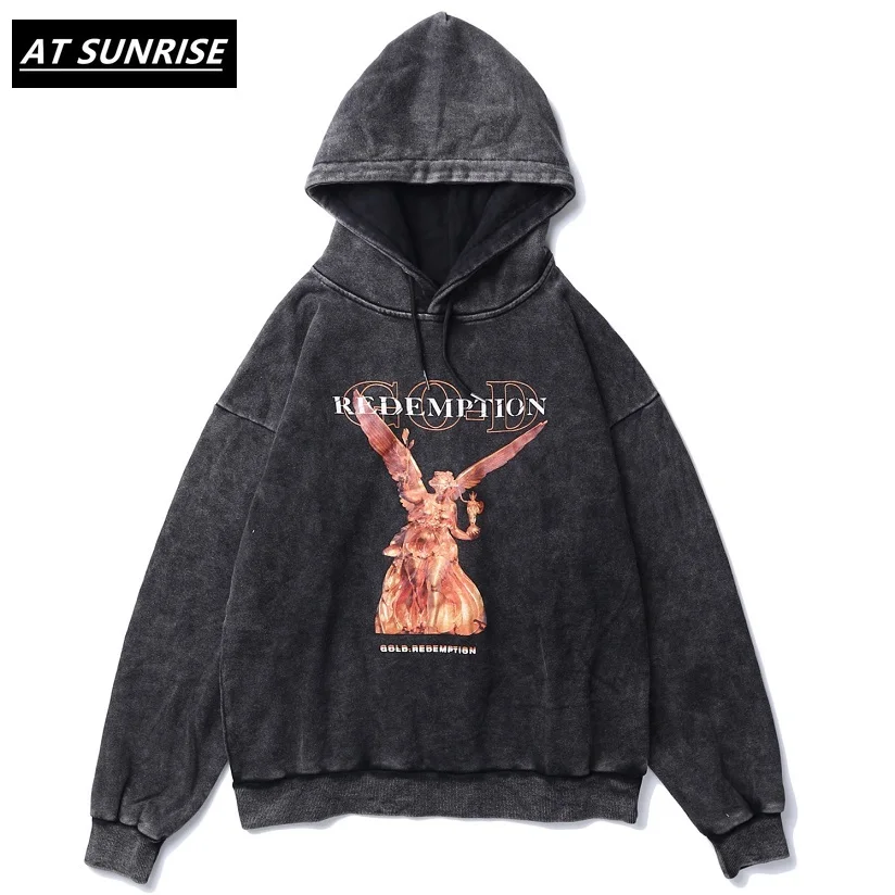 AT SUNRISE Men Hip Hop Hoodie Sweatshirt Oversized Streetwear Washed Hoodie Pullover Harajuku 2020 Autumn Cotton Loose Hoodie AT SUNRISE Men Hip Hop Hoodie Sweatshirt Oversized Streetwear Washed Hoodie Pullover Harajuku 2020 Autumn Cotton Loose Hoodie