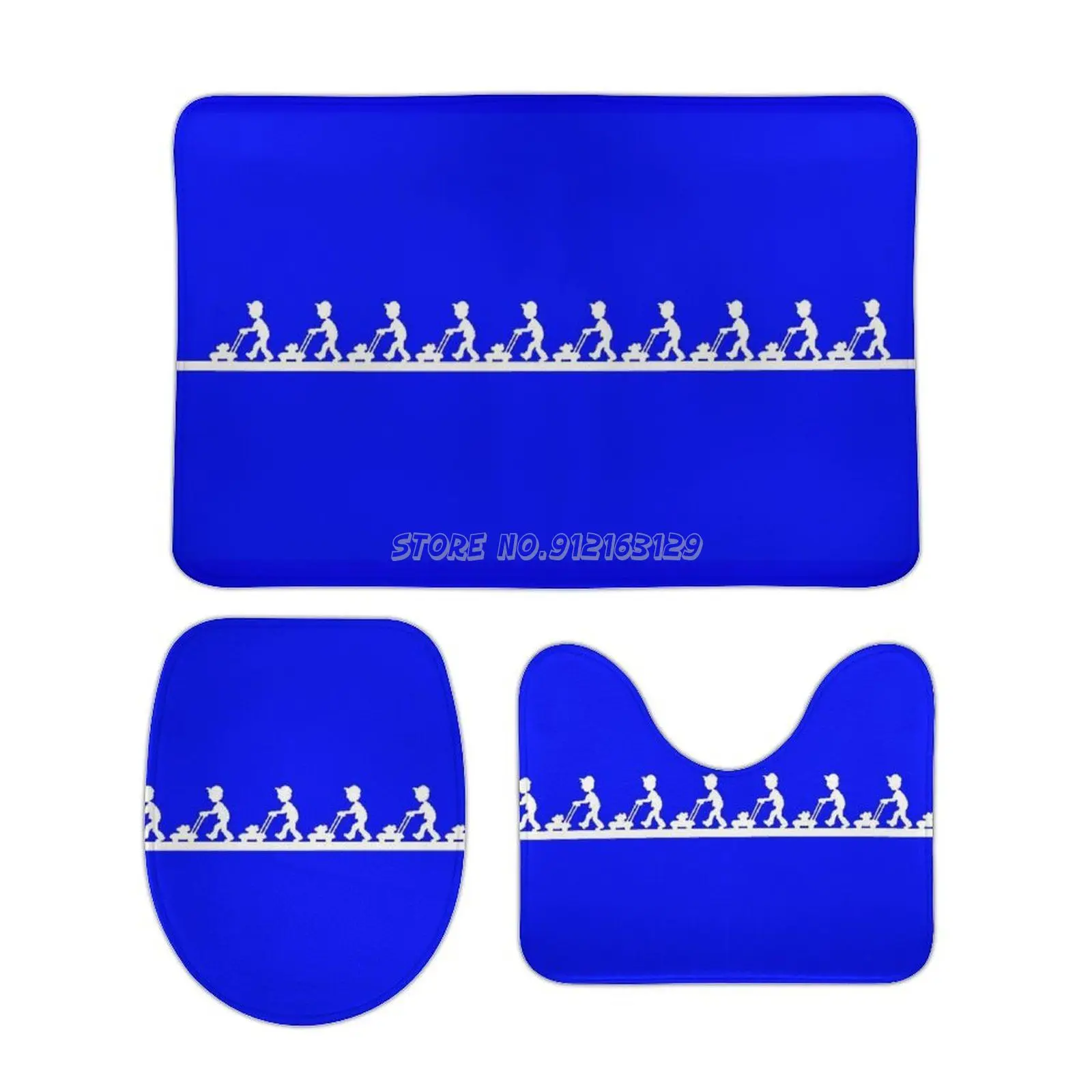 Ten Men Went To Mow 3pcs Bathroom Mats Set Bath Carpet Toilet Seat Cover Floor Mat Practical Decor 10 to T | Дом и сад
